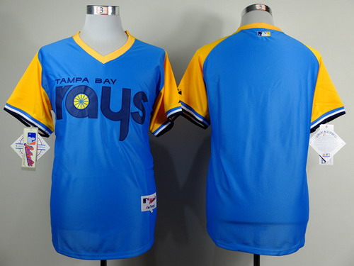 Tampa Bay Rays Blank 1988 yellow and blue Jersey