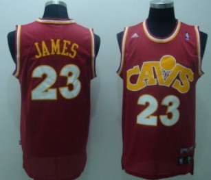Cleveland Cavaliers #23 LeBron James Cav Red Swingman Throwback Jersey