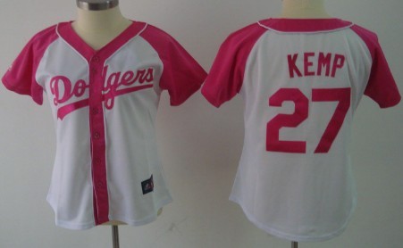 Los Angeles Dodgers #27 Matt Kemp 2012 Fashion Womens Athletic Jersey 