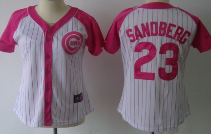 Chicago Cubs #23 Ryne Sandberg 2012 Fashion Womens Athletic Jersey 