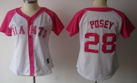 San Francisco Giants #28 Buster Posey 2012 Fashion Womens Athletic Jersey 