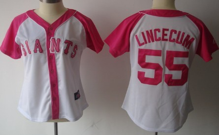 San Francisco Giants #55 Tim Lincecum 2012 Fashion Womens Athletic Jersey 