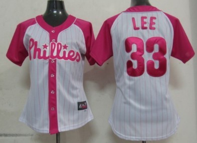 Philadelphia Phillies #33 Cliff Lee 2012 Fashion Womens Athletic Jersey 