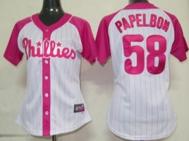Philadelphia Phillies #58 Jonathan Papelbon  2012 Fashion Womens Athletic Jersey 