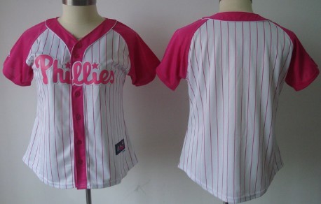 Philadelphia Phillies Blank 2012 Fashion Womens Athletic Jersey 