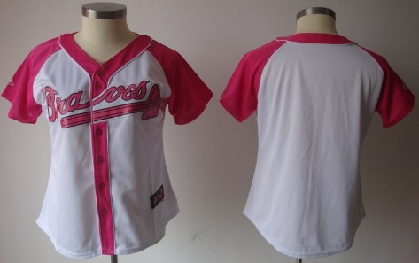 Atlanta Braves Blank 2012 Fashion Womens Athletic Jersey 
