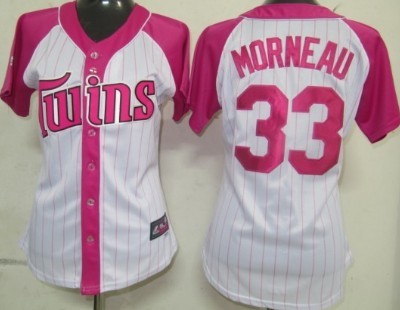 Minnesota Twins #33 Justin Morneau 2012 Fashion Womens Athletic Jersey 