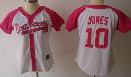 Atlanta Braves #10 Chipper Jones 2012 Fashion Womens Athletic Jersey 