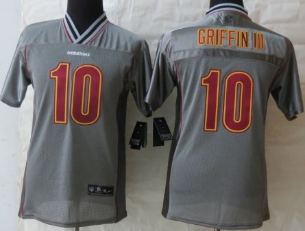 Nike Washington Redskins #10 Robert Griffin III 2013 Gray Vapor Kids Jersey