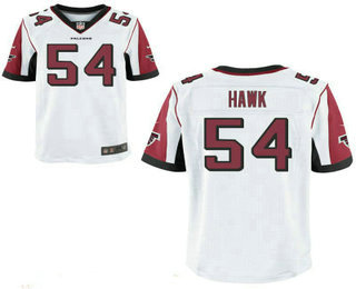 Men's Atlanta Falcons #54 A.J. Hawk White Road Stitched NFL Nike Elite Jersey