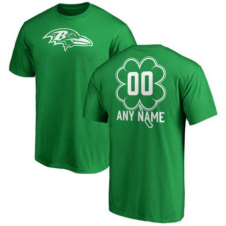 Baltimore Ravens Pro Line Custom Dubliner T-Shirt - Kelly Green