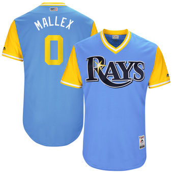 Men's Tampa Bay Rays Mallex Smith Mallex Majestic yellow and blue 2017 Players Weekend Authentic Jersey