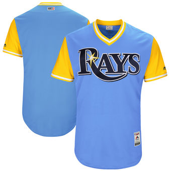 Men's Tampa Bay Rays Majestic yellow and blue 2017 Players Weekend Authentic Team Jersey
