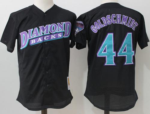 Diamondbacks #44 Paul Goldschmidt Black Throwback Stitched MLB Jersey