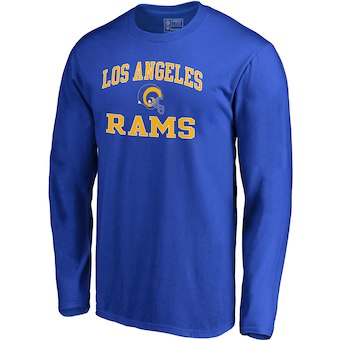 Men's Los Angeles Rams NFL Pro Line Royal Vintage Victory Arch Long Sleeve T-Shirt