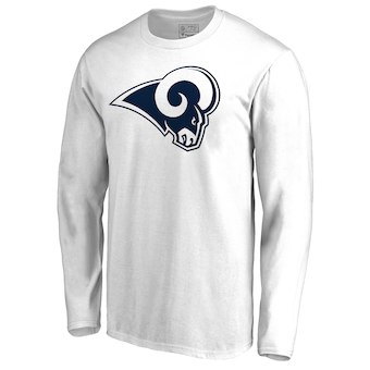 Men's Los Angeles Rams NFL Pro Line White Primary Logo Long-Sleeve T-Shirt