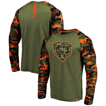 Chicago Bears Heathered Gray Camo NFL Pro Line Long Sleeve T-Shirt