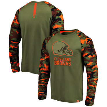Cleveland Browns Heathered Gray Camo NFL Pro Line Long Sleeve T-Shirt