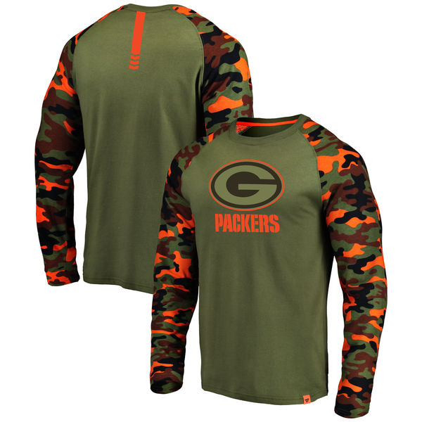 Green Bay Packers Heathered Gray Camo NFL Pro Line Long Sleeve T-Shirt