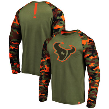 Houston Texans Heathered Gray Camo NFL Pro Line Long Sleeve T-Shirt