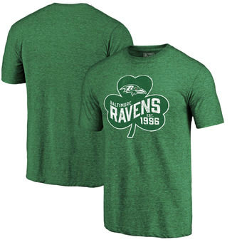 Baltimore Ravens Pro Line St. Patrick's Day Paddy's Pride Tri-Blend T-Shirt - Kelly Green