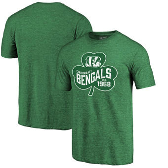 Cincinnati Bengals Pro Line St. Patrick's Day Paddy's Pride Tri-Blend T-Shirt - Green