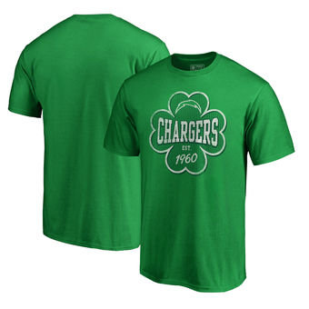 Los Angeles Chargers NFL Pro Line St. Patrick's Day Emerald Isle Big and Tall T-Shirt Green