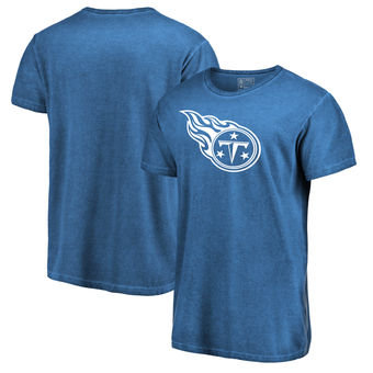 Tennessee Titans NFL Pro Line White Logo Shadow Washed T-Shirt