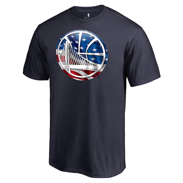 Men's Golden State Warriors Navy Personalized Name and Number Banner Wave T-Shirt