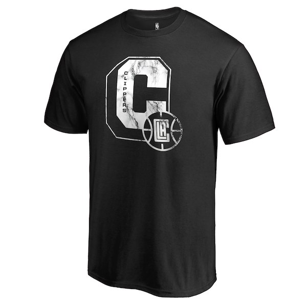Men's LA Clippers Black Letterman T-Shirt