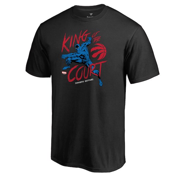 Men's Toronto Raptors Black Marvel Black Panther King of the Court T-Shirt