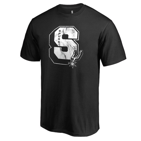 Men's San Antonio Spurs Black Letterman T-Shirt