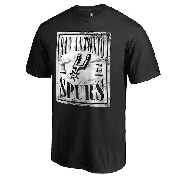 Men's San Antonio Spurs Black Court Vision Marble T-Shirt