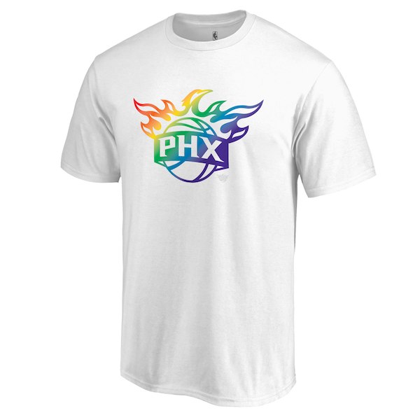 Men's Phoenix Suns White Team Pride V-Neck T-Shirt