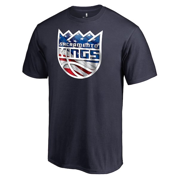 Men's Sacramento Kings Navy Personalized Name and Number Banner Wave T-Shirt