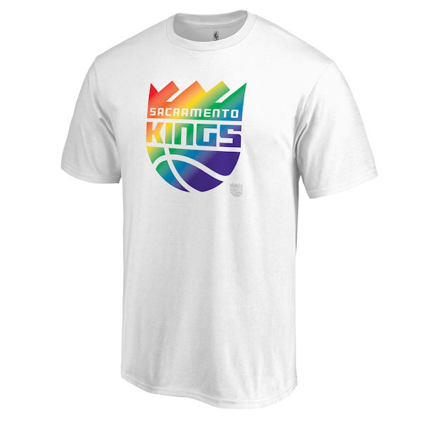 Men's Sacramento Kings White Team Pride V-Neck T-Shirt