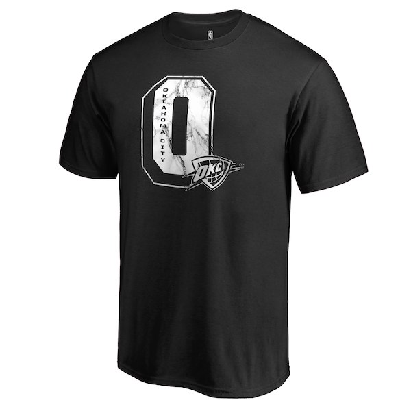 Men's Oklahoma City Thunder Black Letterman T-Shirt