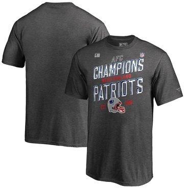 New England Patriots NFL Pro Line Preschool 2018 AFC Champions Trophy Collection Locker Room T-Shirt Heather Charcoal