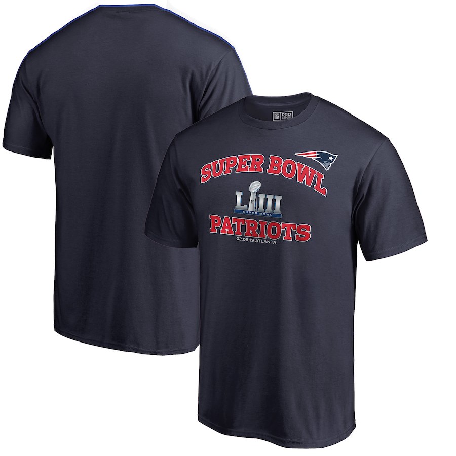 New England Patriots NFL Pro Line Super Bowl LIII Bound Heart & Soul T-Shirt Navy