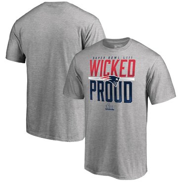 New England Patriots NFL Pro Line Super Bowl LIII Bound Hometown Slogan T-Shirt Heather Gray