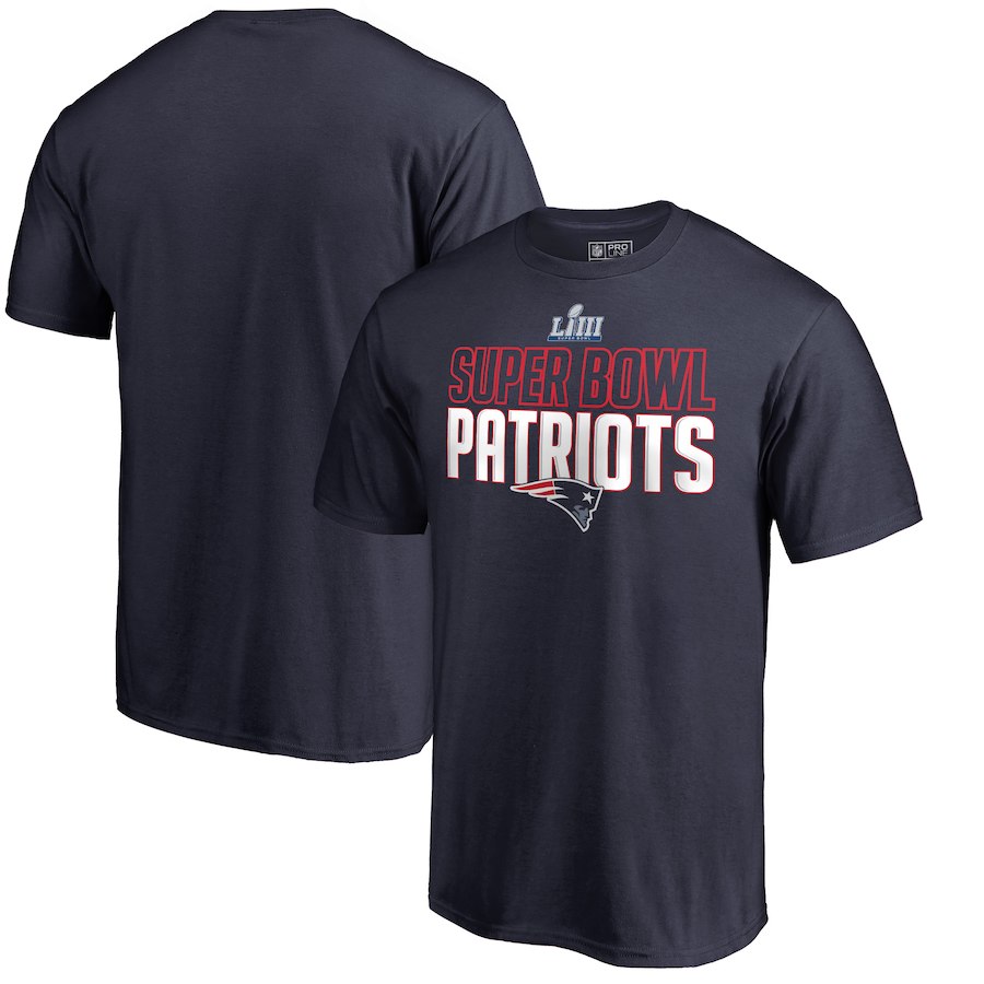 New England Patriots NFL Pro Line Super Bowl LIII Bound Safety Blitz T-Shirt Navy