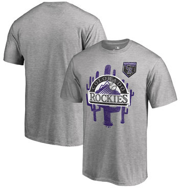Colorado Rockies 2018 MLB Spring Training Vintage T Shirt Heather Gray