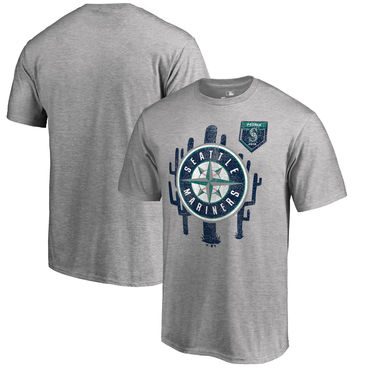 Seattle Mariners 2018 Spring Training Vintage Big & Tall T Shirt Heather Gray