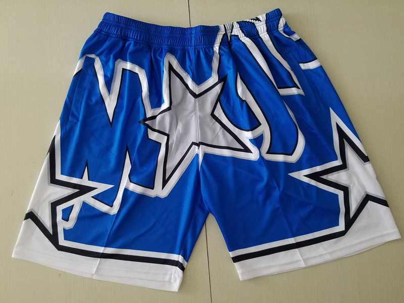 Men's Orlando Magic Blue Big Face Hardwood Classics Soul Swingman Throwback Shorts