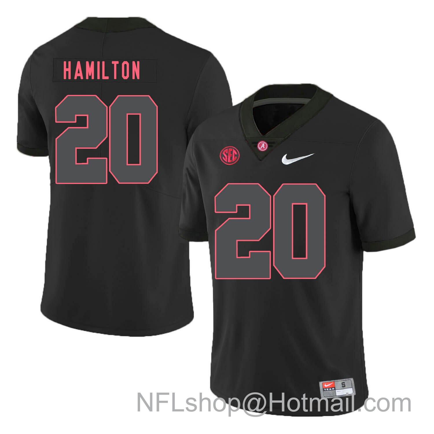 Men's Nike Alabama Crimson Tide #20 Shaun Dion Hamilton Football Jersey Black