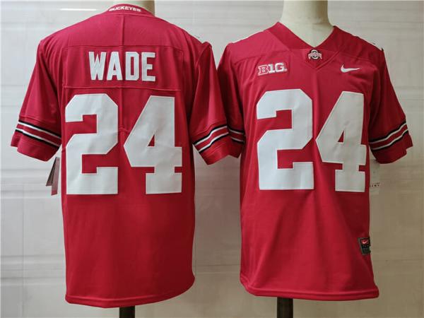 Nike Men's Ohio State Buckeyes #24 Wade College Football Jersey Red