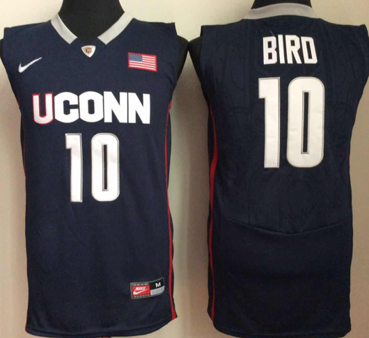 Men's Uconn Huskies #10 Sue Bird NCAA Basketball Jersey Blue
