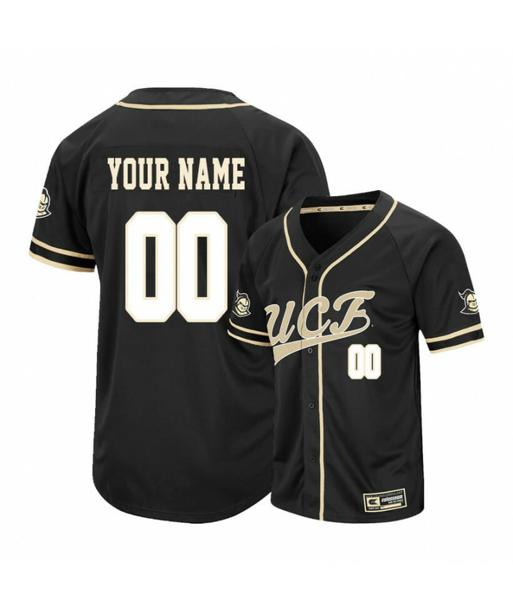 Men's Gameday Greats UCF Knights Black Custom Name and Number College Baseball Jersey