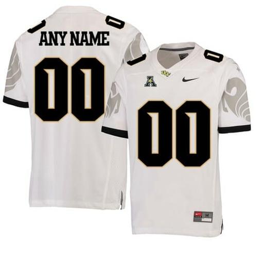 Men's Nike UCF Knights Custom Jersey Black College Football White