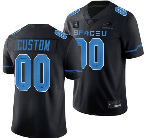 Men's Nike Custom UCF Knights Jersey Space U College Football 2022 Space Legend Black